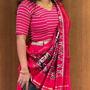 beautiful frilling georgette lehenga with twill patola dupatta